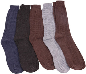 Mikado Men's Self Design Crew Length Socks