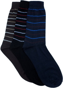 Marc Men's Striped Crew Length Socks