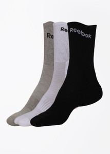 Reebok Men's Self Design Crew Length Socks