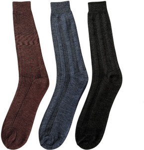 Mikado Premium Cotton Men's Self Design Crew Length Socks