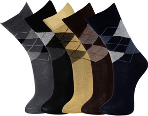 Vinenzia Men's Graphic Print Crew Length Socks