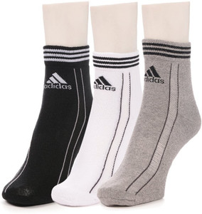 Adidas Men's Striped Ankle Length Socks