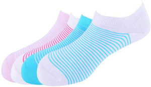 Tahiro Men & Women Striped Footie Socks, Ankle Length Socks, Low Cut Socks, No Show Socks