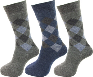 Rc. Royal Class Men's Self Design Crew Length Socks