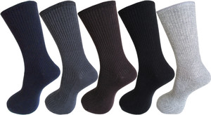 Rc. Royal Class Men's Self Design Crew Length Socks