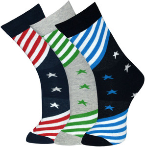 Marc Men's Graphic Print Crew Length Socks