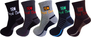 Rc. Royal Class Men's Self Design Ankle Length Socks