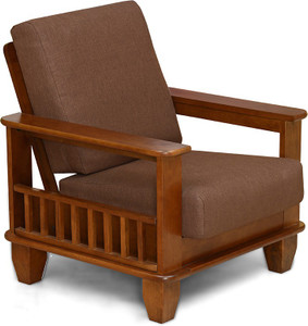 @home by Nilkamal ELENA Solid Wood 1 Seater Sofa