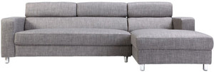 FabHomeDecor Mini L Fabric 3 Seater Modular