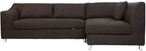 FabHomeDecor Mia Corner Fabric 5 Seater Modular