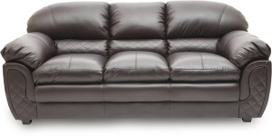 HomeTown Mirage_br Leatherette 3 Seater Sofa