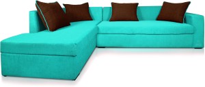 Dolphin Fabric 3 + 2 Turquise-Brown Sofa Set