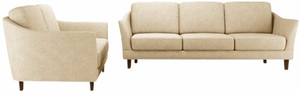 Fabhomedecor Clint Fabric 3 + 2 Cream Sofa Set