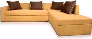 Dolphin Fabric 3 + 2 Beige-Brown Sofa Set