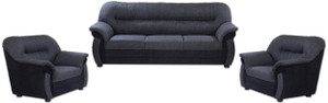 Furnicity Fabric 3 + 1 + 1 Grey Sofa Set