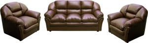 Knight Industry Leatherette 3 + 1 + 1 D BROWN Sofa Set
