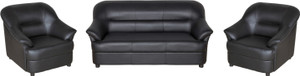 Sethu Furniture Fabric 3 + 1 + 1 Black Sofa Set