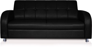Dolphin Leatherette Sectional Black Sofa Set