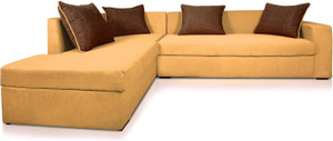 Dolphin Fabric 3 + 2 Beige-Brown Sofa Set