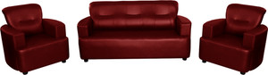 Knight Industry Leatherette 3 + 1 + 1 MAROON Sofa Set
