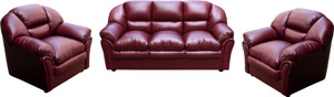 Knight Industry Leatherette 3 + 1 + 1 MAROON Sofa Set