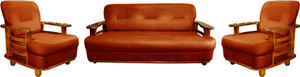 Knight Industry Leatherette 3 + 1 + 1 Walnut Brown Sofa Set