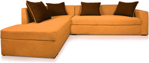 Dolphin Fabric 3 + 2 Orange-Brown Sofa Set