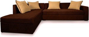 Dolphin Fabric 3 + 2 Brown-Beige Sofa Set
