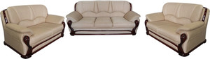 Vintage Ivoria Fabric 3 + 2 + 2 MAHOGANY Sofa Set