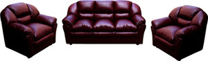 Knight Industry Leatherette 3 + 1 + 1 D MAROON Sofa Set