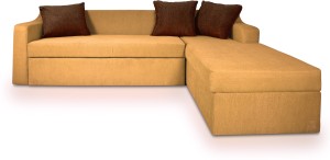 dolphin fabric 5 seater  sofa(finish color - beige-brown)