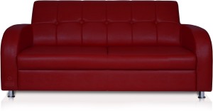Dolphin Leatherette Sectional Maroon Sofa Set