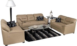 Home City MIRLY Leatherette 3 + 2 + 2 Beige Sofa Set