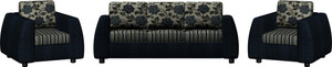 Knight Industry Fabric 3 + 1 + 1 Blue Sofa Set