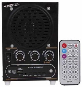 Bexton Wired Metal Box with USB & FM Portable Home Audio Speaker