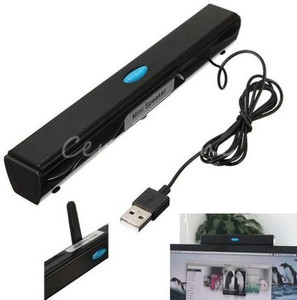 Enem Portable USB Sound Bar Dock Portable Laptop/Desktop Speaker