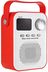 Saturn Retail CR - X3 FM Radio Wireless Bluetooth Speaker - RED Portable Bluetooth Mobile/Tablet Speaker