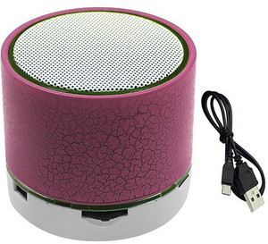 Kumar Retail Mini Portable Bluetooth Wireless Speaker with Colorful LED Light and Build-in Mic, Support USB/AUX/TF Portable Bluetooth Mobile/Tablet Speaker
