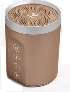 Pinglo DS-7606 wireless Bluetooth small speaker portable small steel subwoofer radio USB TF MF card small speaker (Gold) Portable Bluetooth Mobile/Tablet Speaker