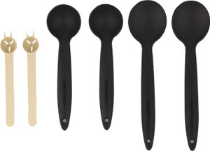 Tupperware 4 Curry Spoons 2 Pickie Spoons Plastic Serving Spoon Set