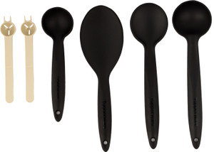 Tupperware 1 Rice Spoon 3 Curry Spoons 2 pickle Spoons Plastic Serving Spoon, Table Spoon Set