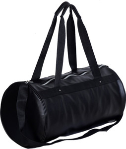 Dee Mannequin Voguish Black Leather Rite Travel Duffel Bag
