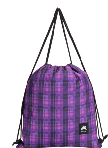 PinStar Zynga String Backpack - Tartan Purple (XL) Drawstring Bag