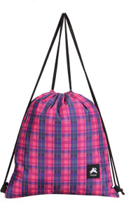 PinStar Zynga String Backpack - Tartan Pink (XL) Drawstring Bag