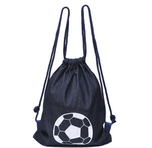 DE MODA Kids Denim Sports Bag Backpack