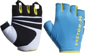 Vector X VX-450 Gym & Fitness Gloves (L, Blue)