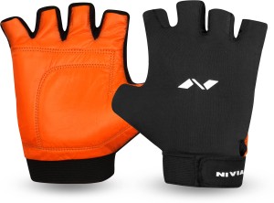 Nivia Dragon Gym & Fitness Gloves (L, Black, Orange)