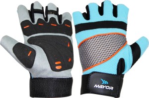 Mayor Granada Gym & Fitness Gloves (M, Blue, Black)