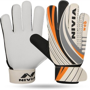 Nivia Web Goalkeeping Gloves (M, Multicolor)