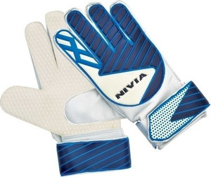 Nivia Armour Goalkeeping Gloves (White, Blue)